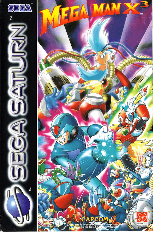 Mega Man X3 box art for Sega Saturn